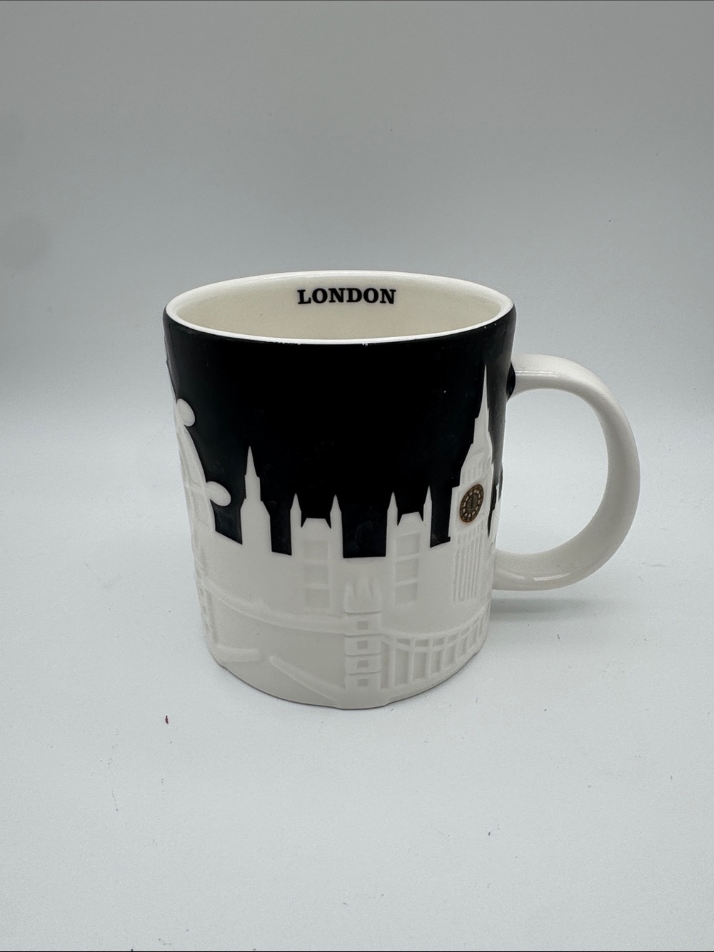 Starbucks relief series London Skyline Mug 16 oz- Black and White